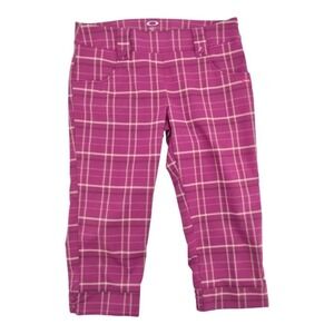 Oakley‎ pink plaid golf capris